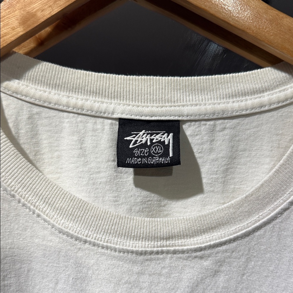 Rare Stussy Black and White front & back stussy sport Graphic Tee - Picture 4 of 6